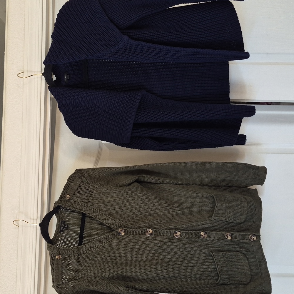 Bundle Of 2- Talbots 100% Cotton Knit Cardigans Sz Medium - Picture 6 of 15